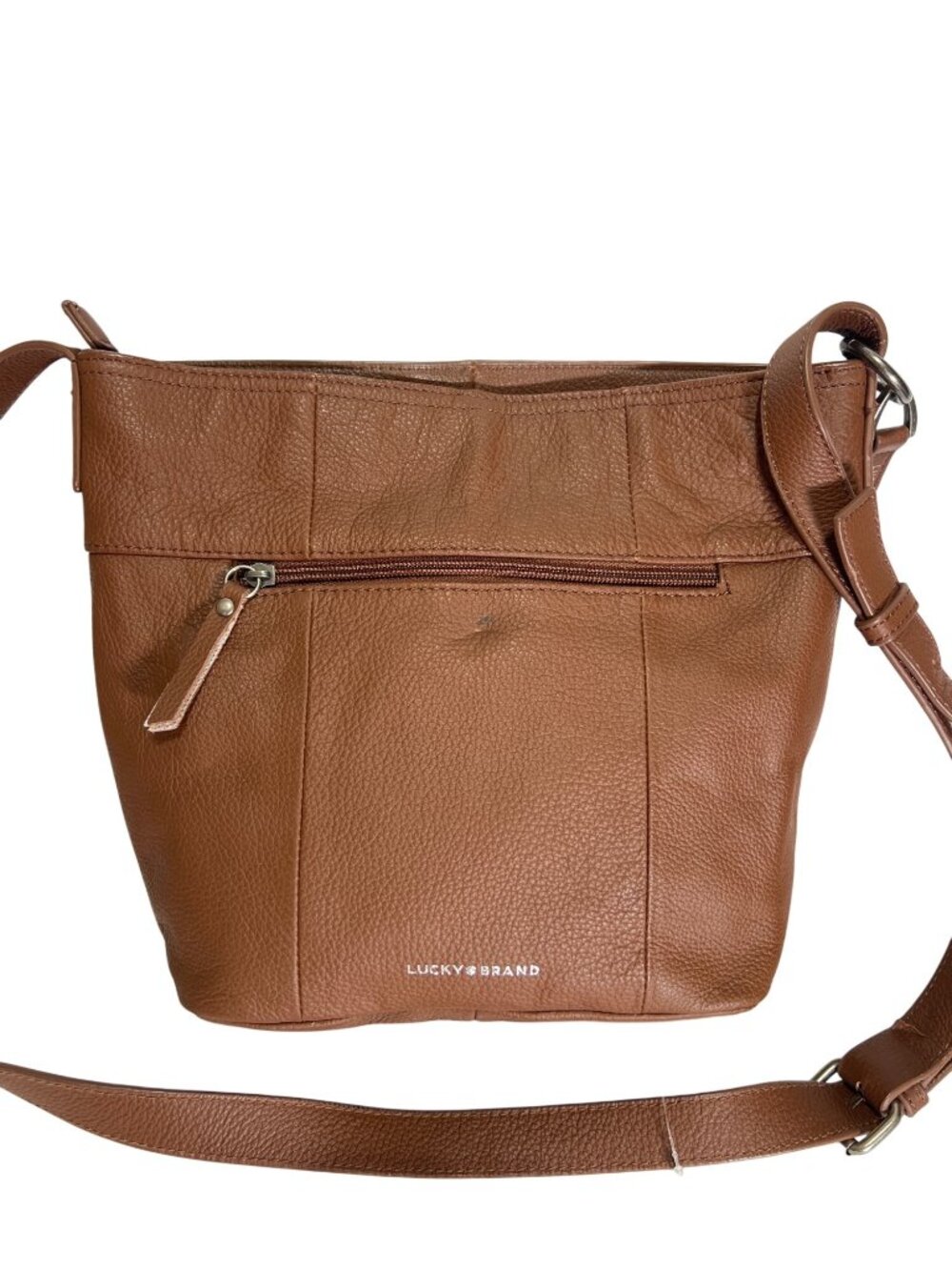 Lucky Brand NWT Brandy Shadow Leather Drawstring Boho Bucket Bag - Picture 4 of 8
